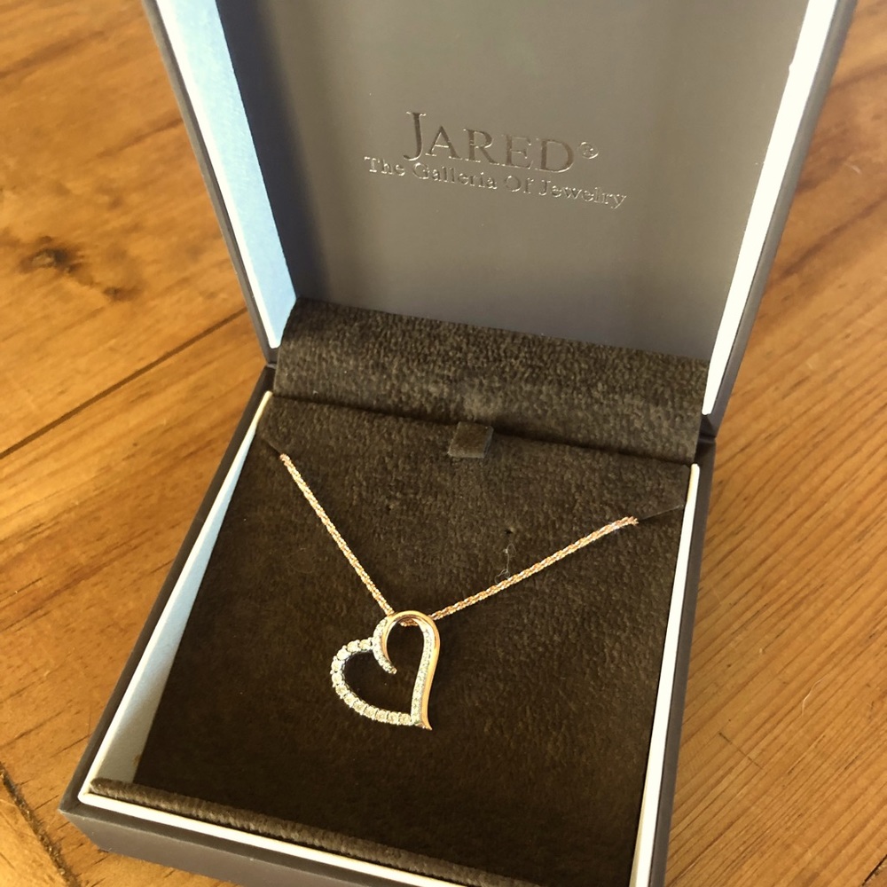 Rose Gold Heart Diamond Necklace from Jared
